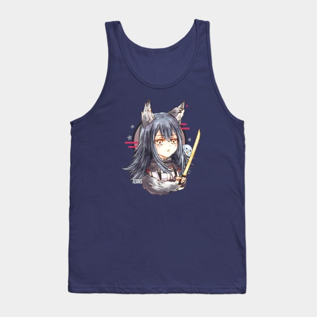 Arknights Chibi Texas Tank Top by candypiggy